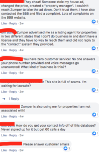zumper complaints facebook
