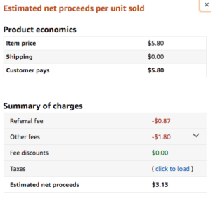 amazon book selling fees