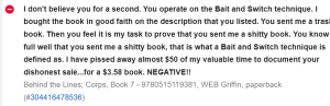 eBay used book scam